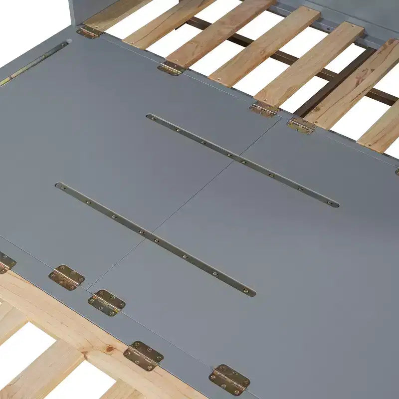Letto a scomparsa Queen Murphy Bed con gambe dorate, letto a scomparsa Queen Size con armadio per camera degli ospiti o ufficio