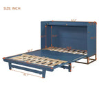 Letto a scomparsa Queen Murphy Bed con gambe dorate, letto a scomparsa Queen Size con armadio per camera degli ospiti o ufficio