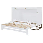 Letto a scomparsa Queen Murphy Bed con gambe dorate, letto a scomparsa Queen Size con armadio per camera degli ospiti o ufficio