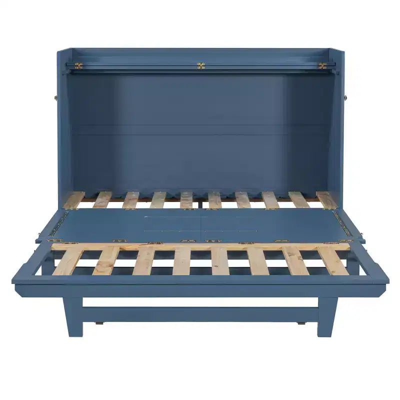 Letto a scomparsa Queen Murphy Bed con gambe dorate, letto a scomparsa Queen Size con armadio per camera degli ospiti o ufficio