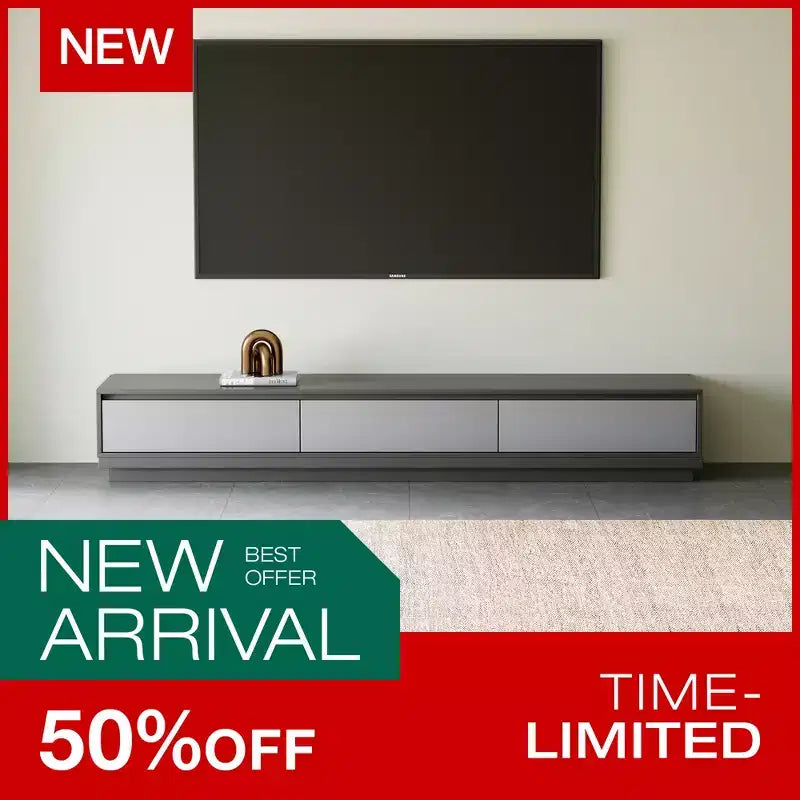 Mobile TV allungabile Luck Live Contemporary 78.7, con una larghezza massima di 141.7, con 3 cassetti contenitore
