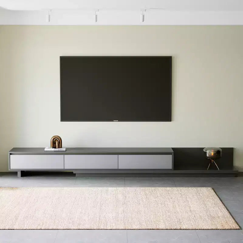 Mobile TV allungabile Luck Live Contemporary 78.7, con una larghezza massima di 141.7, con 3 cassetti contenitore