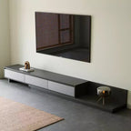 Mobile TV allungabile Luck Live Contemporary 78.7, con una larghezza massima di 141.7, con 3 cassetti contenitore