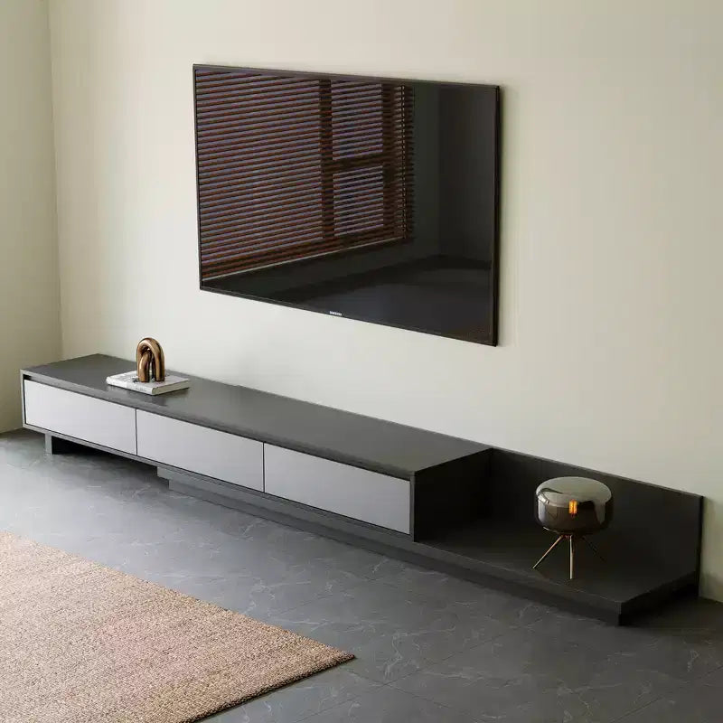 Mobile TV allungabile Luck Live Contemporary 78.7, con una larghezza massima di 141.7, con 3 cassetti contenitore