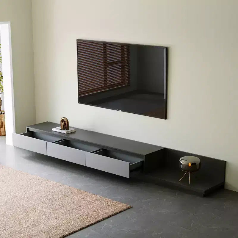 Mobile TV allungabile Luck Live Contemporary 78.7, con una larghezza massima di 141.7, con 3 cassetti contenitore