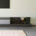 Mobile TV allungabile Luck Live Contemporary 78.7, con una larghezza massima di 141.7, con 3 cassetti contenitore