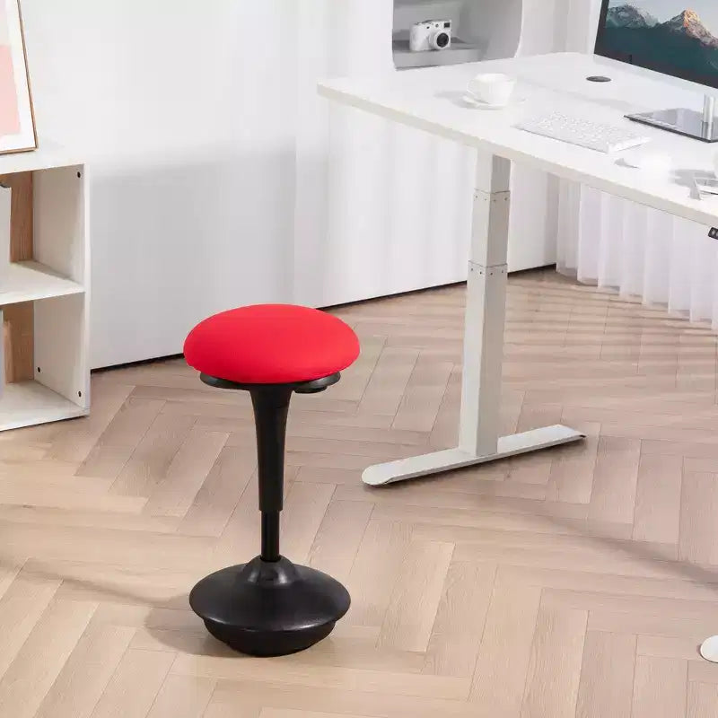 Sedia ergonomica attiva regolabile senza schienale, con movimento oscillatorio, imbottita