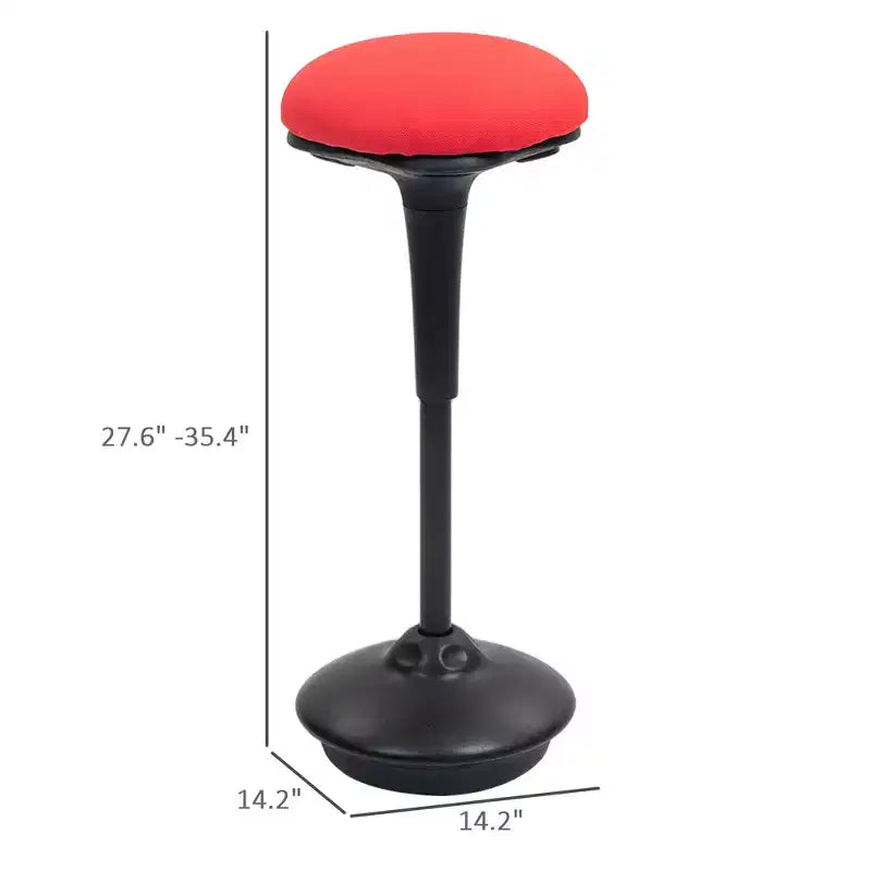 Sedia ergonomica attiva regolabile senza schienale, con movimento oscillatorio, imbottita