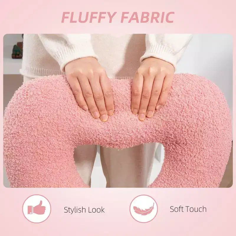 Sedia da Scrivania senza Braccioli, Sedia da Ufficio, Sedia Girevole per Vanity con Ruote e Rivestimento in Teddy Fleece a Cuore