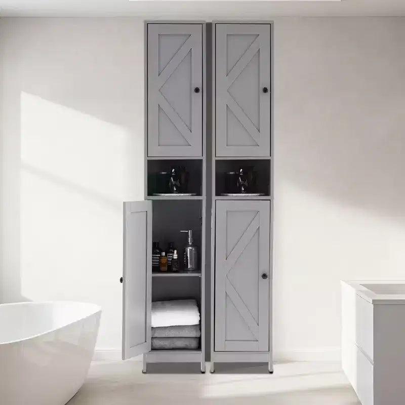 Set di mobili da bagno moderno Soluzione salvaspazio e resistente Set completo per un'organizzazione del bagno elegante e funzionale