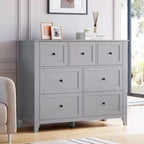 Cassettiera Acekool a 7 cassetti, cassettiera moderna in legno, cassetti profondi e piano ampio, anti-ribaltamento di sicurezza, per camera da letto, soggiorno