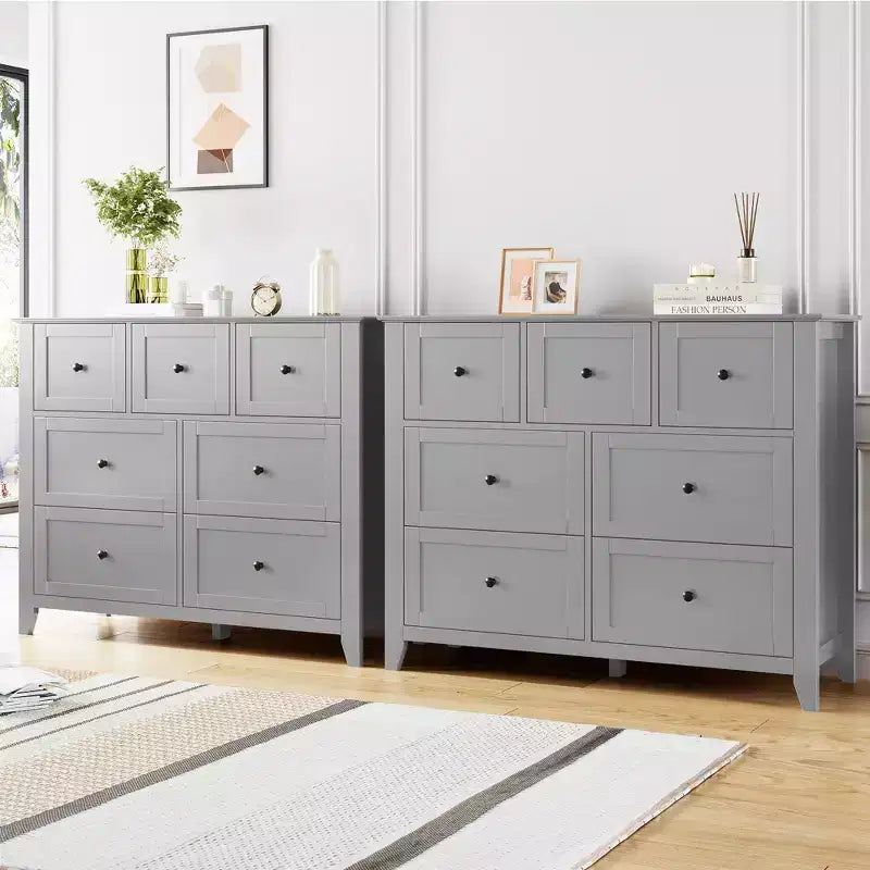 Cassettiera Acekool a 7 cassetti, cassettiera moderna in legno, cassetti profondi e piano ampio, anti-ribaltamento di sicurezza, per camera da letto, soggiorno