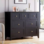 Cassettiera Acekool a 7 cassetti, cassettiera moderna in legno, cassetti profondi e piano ampio, anti-ribaltamento di sicurezza, per camera da letto, soggiorno