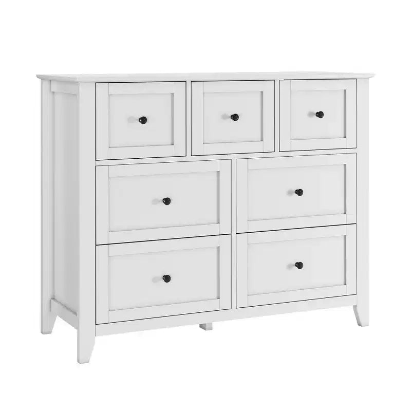 Cassettiera Acekool a 7 cassetti, cassettiera moderna in legno, cassetti profondi e piano ampio, anti-ribaltamento di sicurezza, per camera da letto, soggiorno