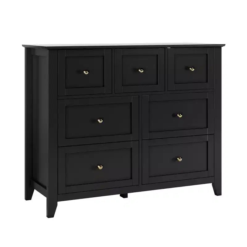 Cassettiera Acekool a 7 cassetti, cassettiera moderna in legno, cassetti profondi e piano ampio, anti-ribaltamento di sicurezza, per camera da letto, soggiorno