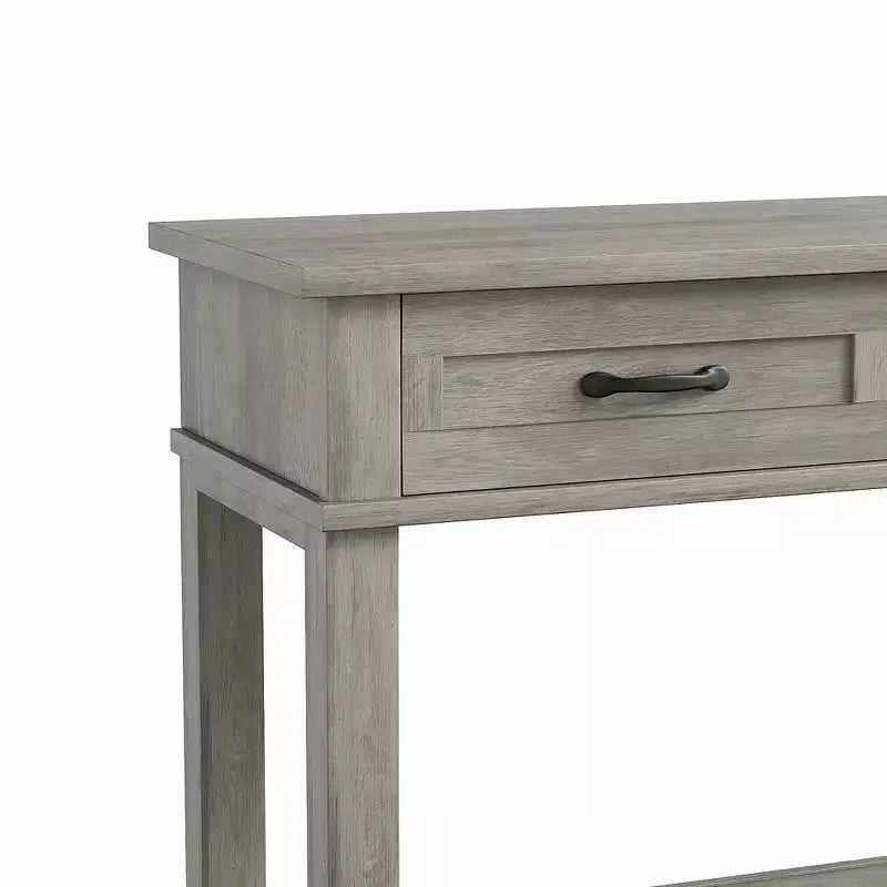 Tavolo da ingresso da 54", Tavolo consolle con 3 cassetti portaoggetti, Tavolino da divano in legno a 3 ripiani in stile rustico, Tavoli da ingresso per corridoio, soggiorno
