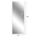 GDFStudio Arden - Specchio rettangolare moderno a figura intera 65H con 3 modalità di illuminazione