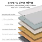 GDFStudio Arden - Specchio rettangolare moderno a figura intera 65H con 3 modalità di illuminazione