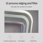 GDFStudio Zev Specchio a figura intera rettangolare moderno 65H senza cornice a LED con 3 modalità di colore