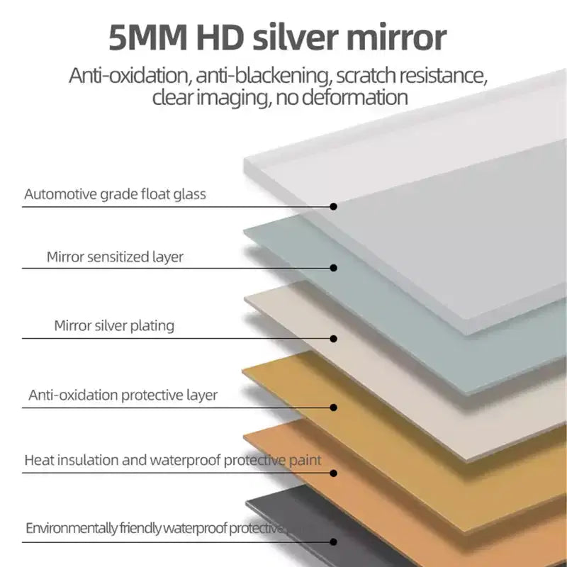 GDFStudio Zev Specchio a figura intera rettangolare moderno 65H senza cornice a LED con 3 modalità di colore