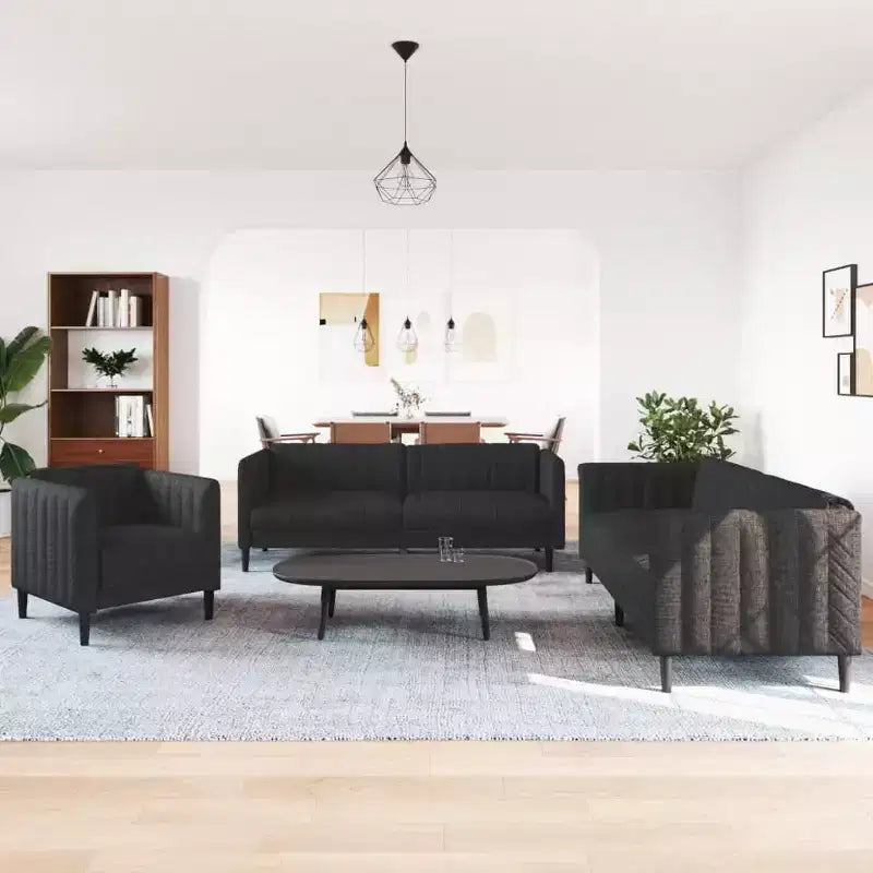 vidaXL Set di divani, Divano imbottito, Poltrona TV, Mobili da soggiorno in tessuto