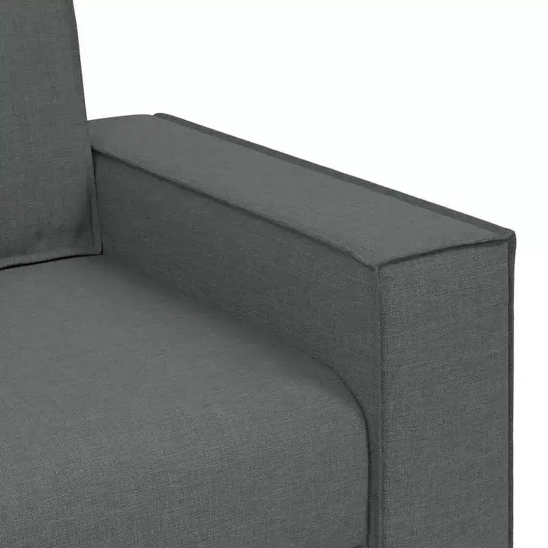 vidaXL Set Divani a 2 Posti con Cuscini in Tessuto Nero