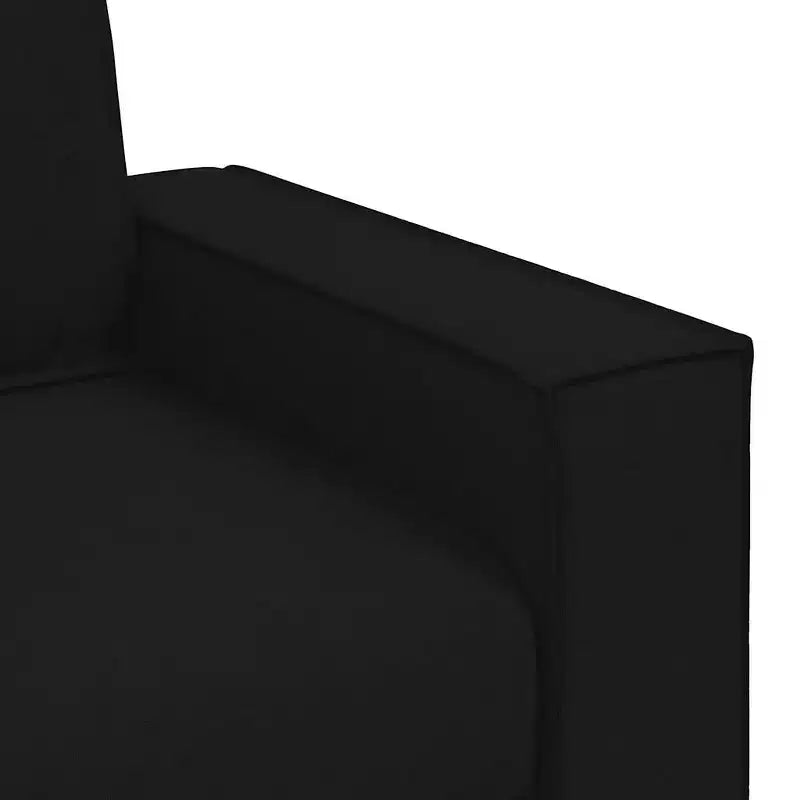 vidaXL Set Divani a 2 Posti con Cuscini in Tessuto Nero
