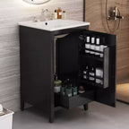 Okak 20 pollici organizer bagno mobiletto bagno con lavabo mobiletto con anta ripiano