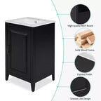 Okak 20 pollici organizer bagno mobiletto bagno con lavabo mobiletto con anta ripiano
