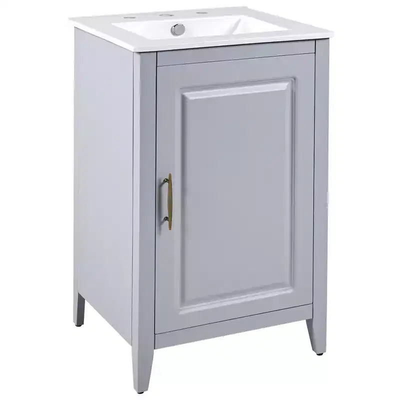 Okak 20 pollici organizer bagno mobiletto bagno con lavabo mobiletto con anta ripiano