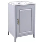 Okak 20 pollici organizer bagno mobiletto bagno con lavabo mobiletto con anta ripiano