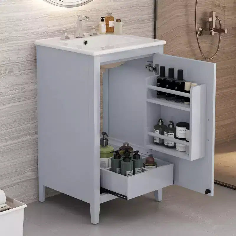 Okak 20 pollici organizer bagno mobiletto bagno con lavabo mobiletto con anta ripiano