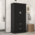 Okak Mobiletto per Bagno Alto 162 cm con Scaffale Regolabile, Grande Mobiletto Contenitore con 2 Cassetti e 2 Ante