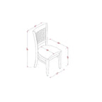 HomeStock Set da pranzo 3 pezzi in lino bianco con piano rettangolare in legno massello e tavolo con prolunga a farfalla