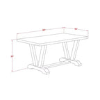 Tavolo da pranzo HomeStock in rovere naturale con 1 panca e 4 sedie, 6 pezzi