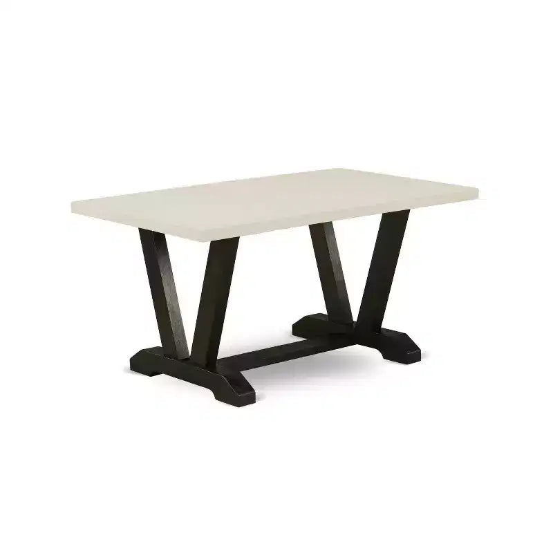 HomeStock Tavolo da pranzo a 7 pezzi con piano in legno massello finitura rovere naturale e 6 sedie