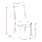 Set da pranzo HomeStock in 3 pezzi con piano rettangolare in legno massello finitura mogano e alette abbattibili