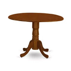 Round Kitchen Table Set with 4 Chairs - 42 Inch Dining Set - Buttermilk Cherry Finish