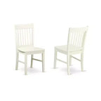 HomeStock Set Tavolo da Pranzo 3 Pezzi in Legno Massello Finitura Lino Bianco con Piano Rettangolare e Ante a Ribalta
