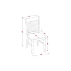 HomeStock Set Tavolo da Pranzo 3 Pezzi in Legno Massello Finitura Lino Bianco con Piano Rettangolare e Ante a Ribalta