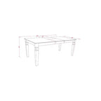 HomeStock Tavolo da Pranzo Rettangolare 7 Pezzi con Finitura Nera, Piano in Legno Massello e 6 Sedie