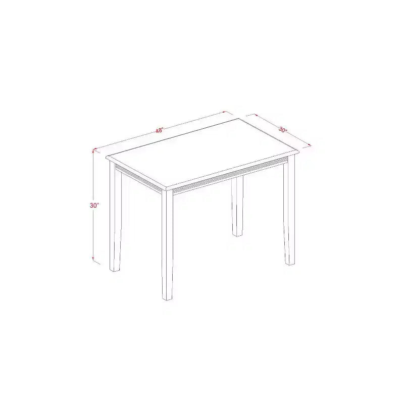 Set da pranzo HomeStock in 5 pezzi, con top in legno massello con finitura noce antico - Rettangolare, imbottito - 4 posti a sedere
