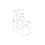 HomeStock Tavolo da pranzo con piano in legno massello nero e ciliegio a 7 pezzi con 6 sedie