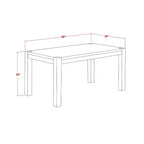 HomeStock Tavolo da Pranzo con Piano in Legno Massello Finitura Rovere Naturale 7 Pezzi con 6 Sedie Parson