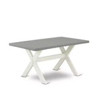 HomeStock - Tavolo da pranzo rettangolare a 5 pezzi in rovere naturale con piano in legno massello e 4 sedie imbottite