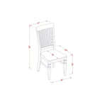 Set Tavolo da Pranzo Rotondo - 3 Pezzi in Stile Asiatico con Tavolo e Sedie - 42 Finitura Ciliegio Color Lattementa
