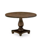 HomeStock Tavolo da pranzo a 5 pezzi con piano in legno massiccio, finitura in stile giacobiano anticato, e 4 sedie Parson