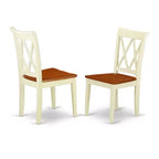 HomeStock Set Sala da Pranzo 5 Pezzi in Legno Massello Top Buttermilk e Ciliegio con Tavolo Ribaltabile - Posti a Sedere per 4