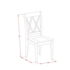 HomeStock Set Sala da Pranzo 5 Pezzi in Legno Massello Top Buttermilk e Ciliegio con Tavolo Ribaltabile - Posti a Sedere per 4