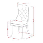 Set da pranzo rotondo imbottito a 5 pezzi in legno massello con piano bianco lino - (4 posti)